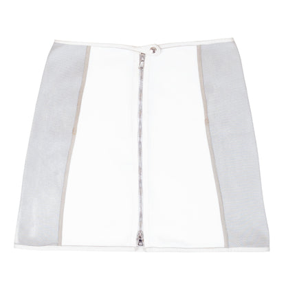 Prada White & Grey Mini Skirt