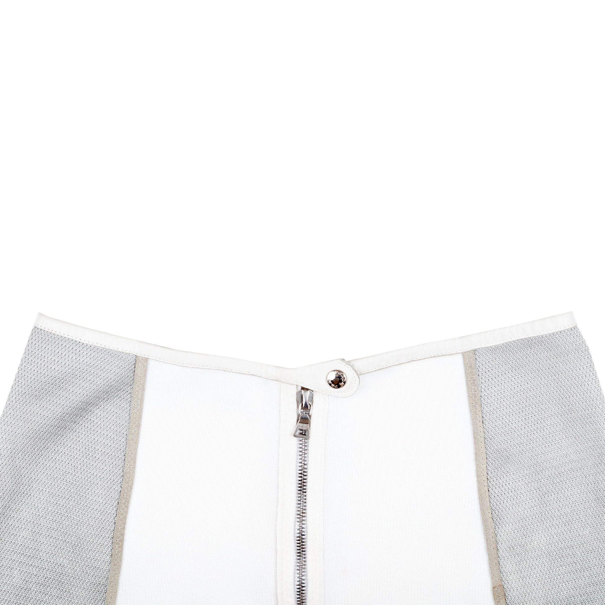 Prada White & Grey Mini Skirt