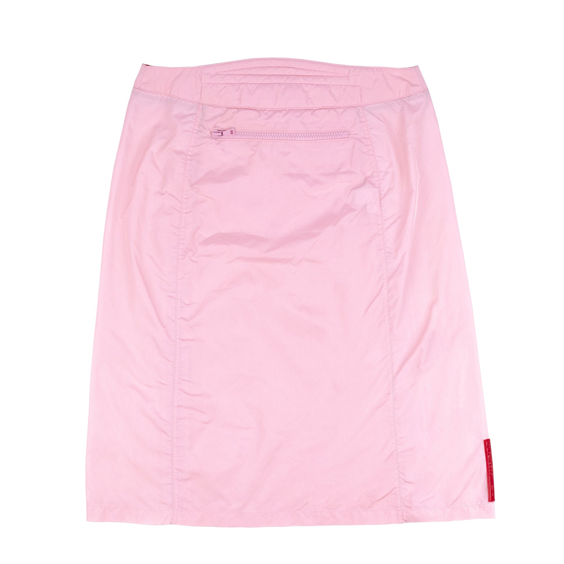 Prada Pink Nylon Knee Length Skirt