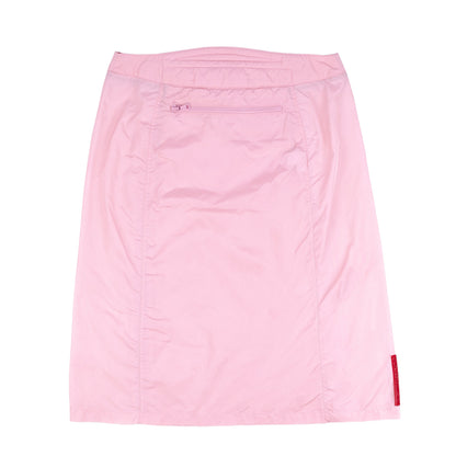 Prada Pink Nylon Knee Length Skirt