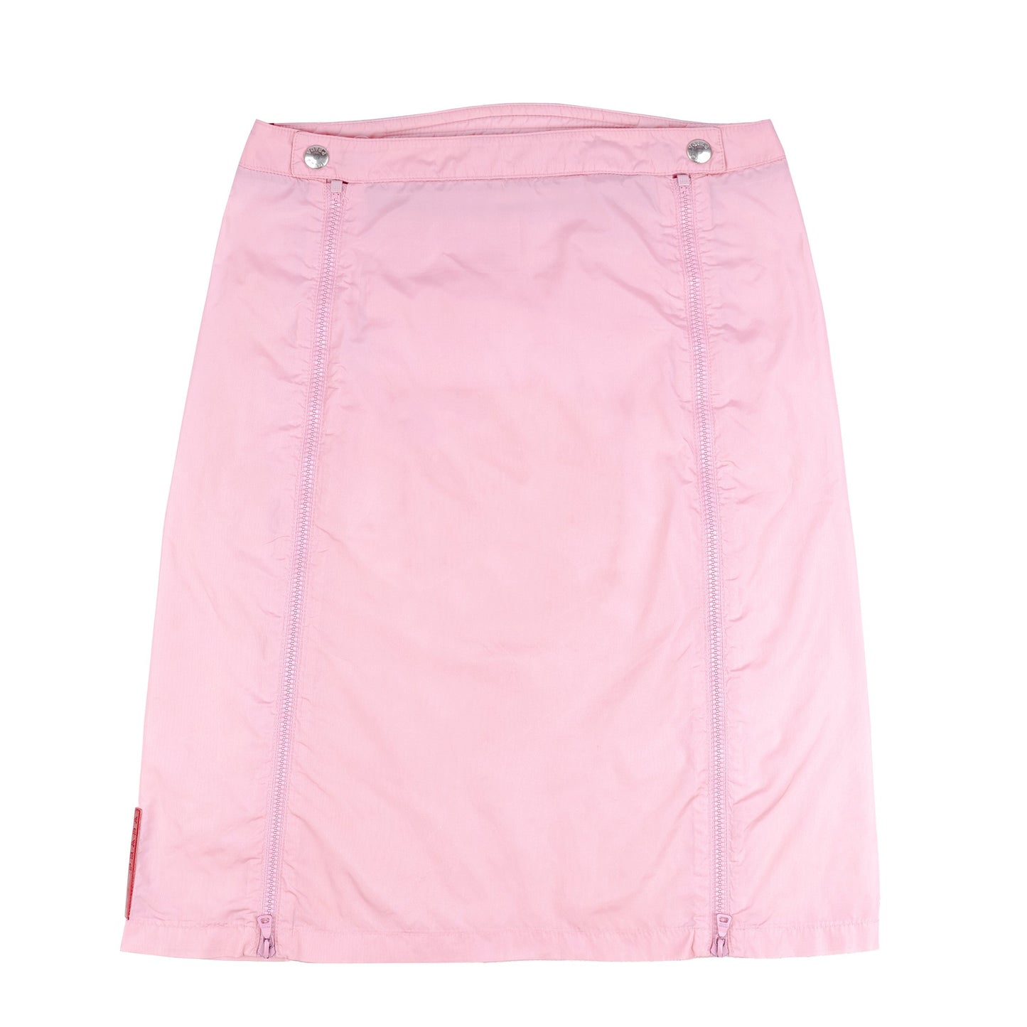 Prada Pink Nylon Knee Length Skirt