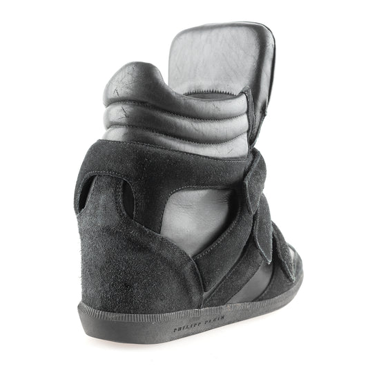 Philipp Plein Vintage Black Wedge Sneakers (37 IT/38 EU)