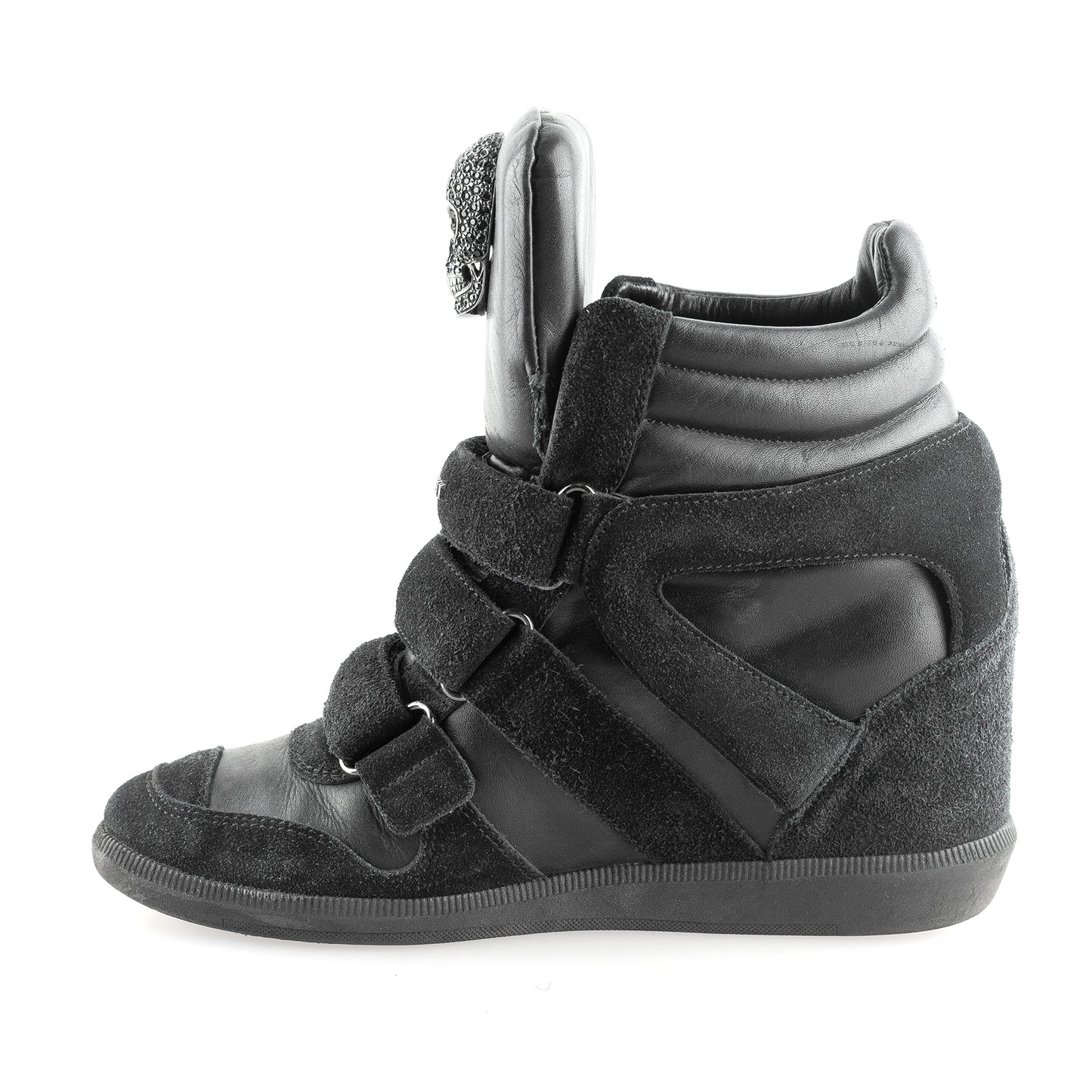 Philipp Plein Vintage Black Wedge Sneakers (37 IT/38 EU)