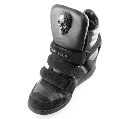 Philipp Plein Vintage Black Wedge Sneakers (37 IT/38 EU)