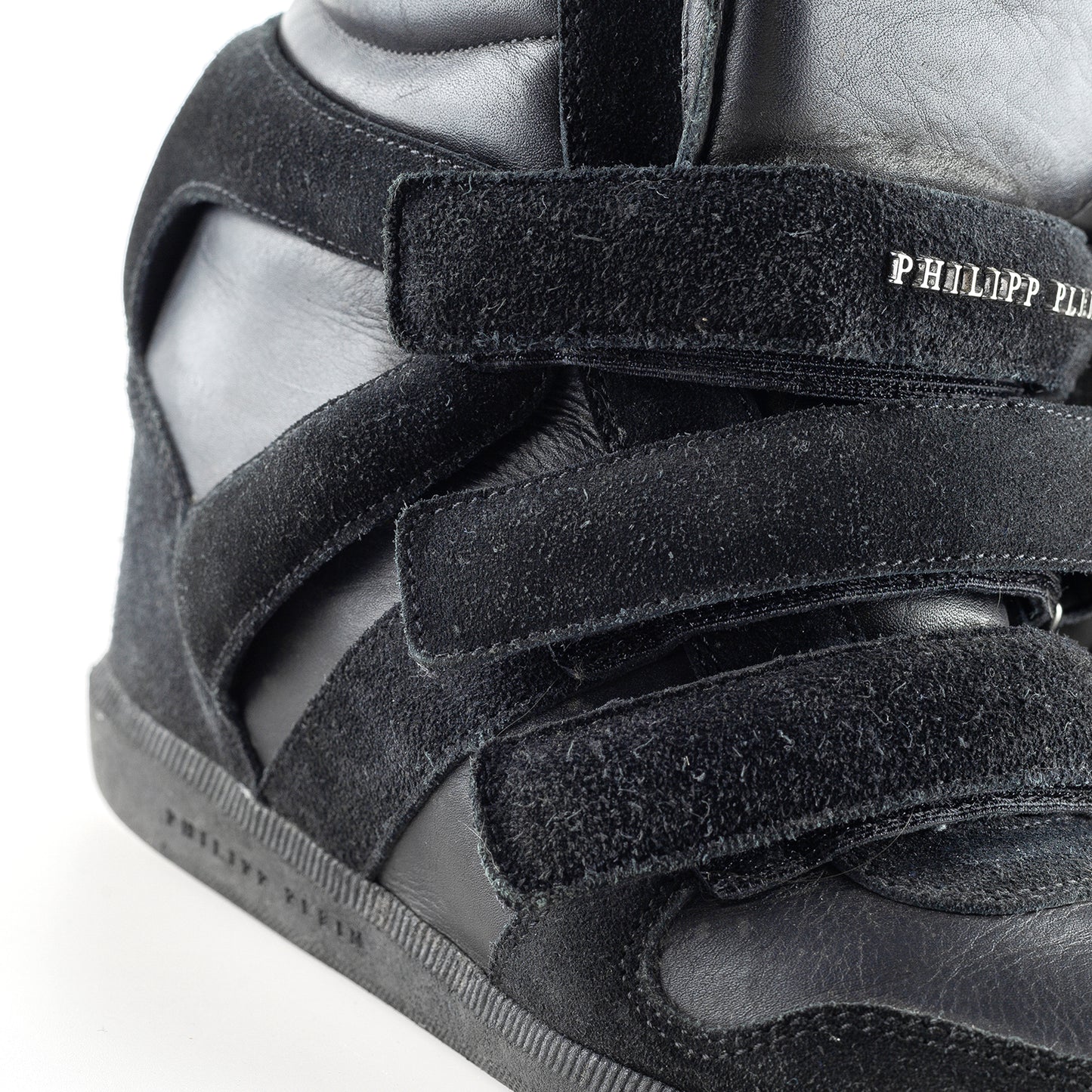 Philipp Plein Vintage Black Wedge Sneakers (37 IT/38 EU)