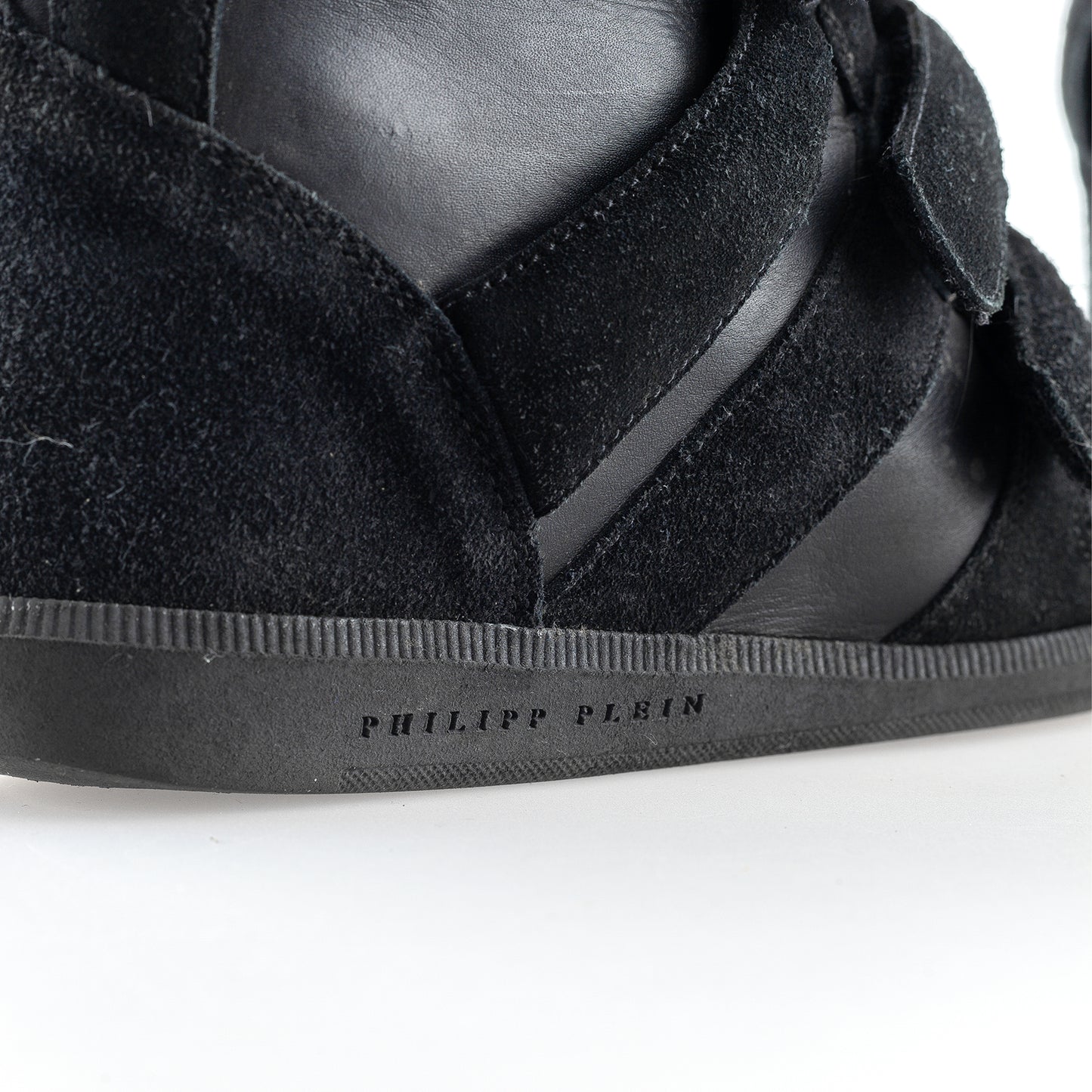 Philipp Plein Vintage Black Wedge Sneakers (37 IT/38 EU)