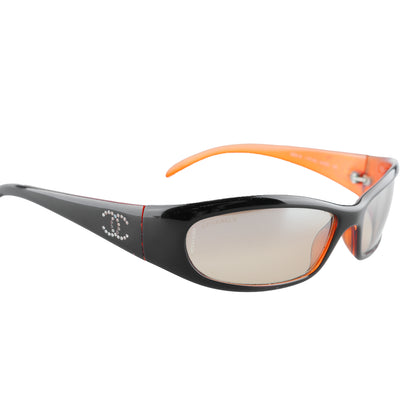 Chanel 6004-B Black/Orange Vintage Sunglasses