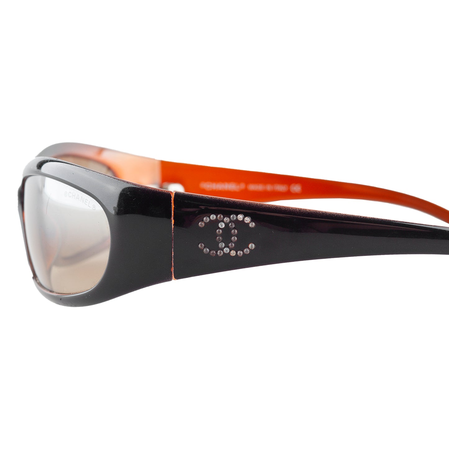 Chanel 6004-B Black/Orange Vintage Sunglasses