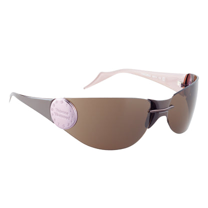 Vivienne Westwood VW53802 Pink Watch Vintage Shield Sunglasses