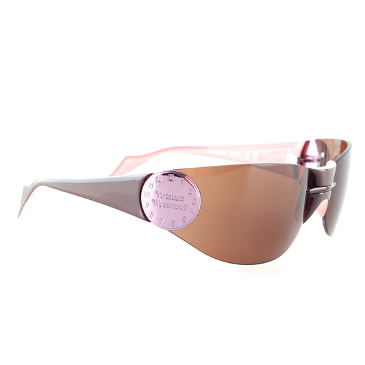 Vivienne Westwood VW53802 Pink Watch Vintage Shield Sunglasses