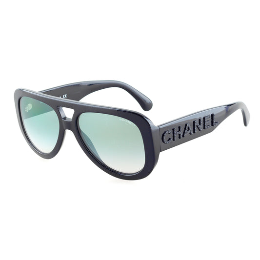 Chanel 5423-B C.501/57 Black Vintage Sunglasses