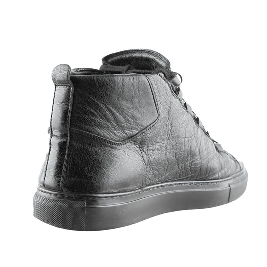 Balenciaga Arena High Black Leather Shoes (43 IT/ 44 EU)