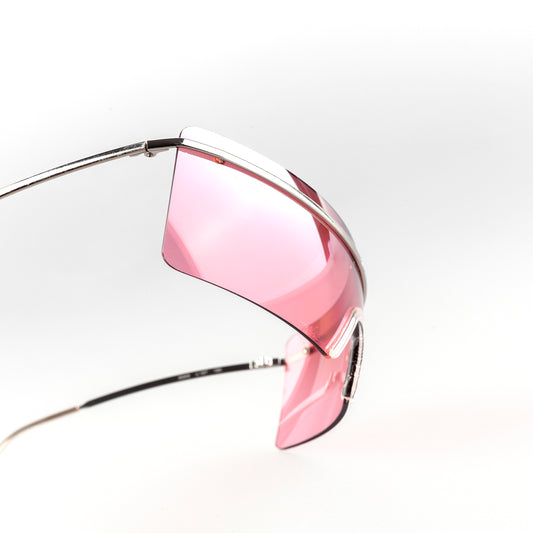 Chanel 4045 127 130 Black Pink Vintage Shield Sunglasses