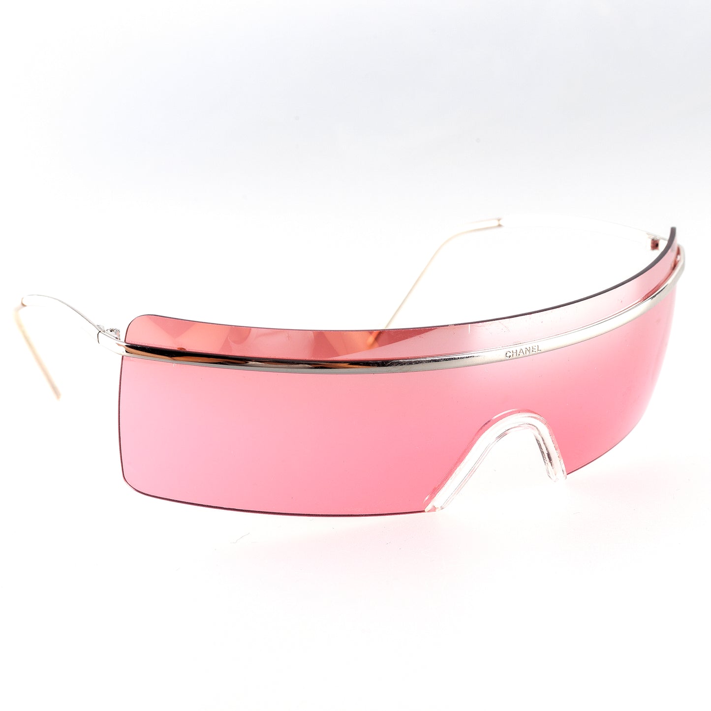 Chanel 4045 127 130 Black Pink Vintage Shield Sunglasses