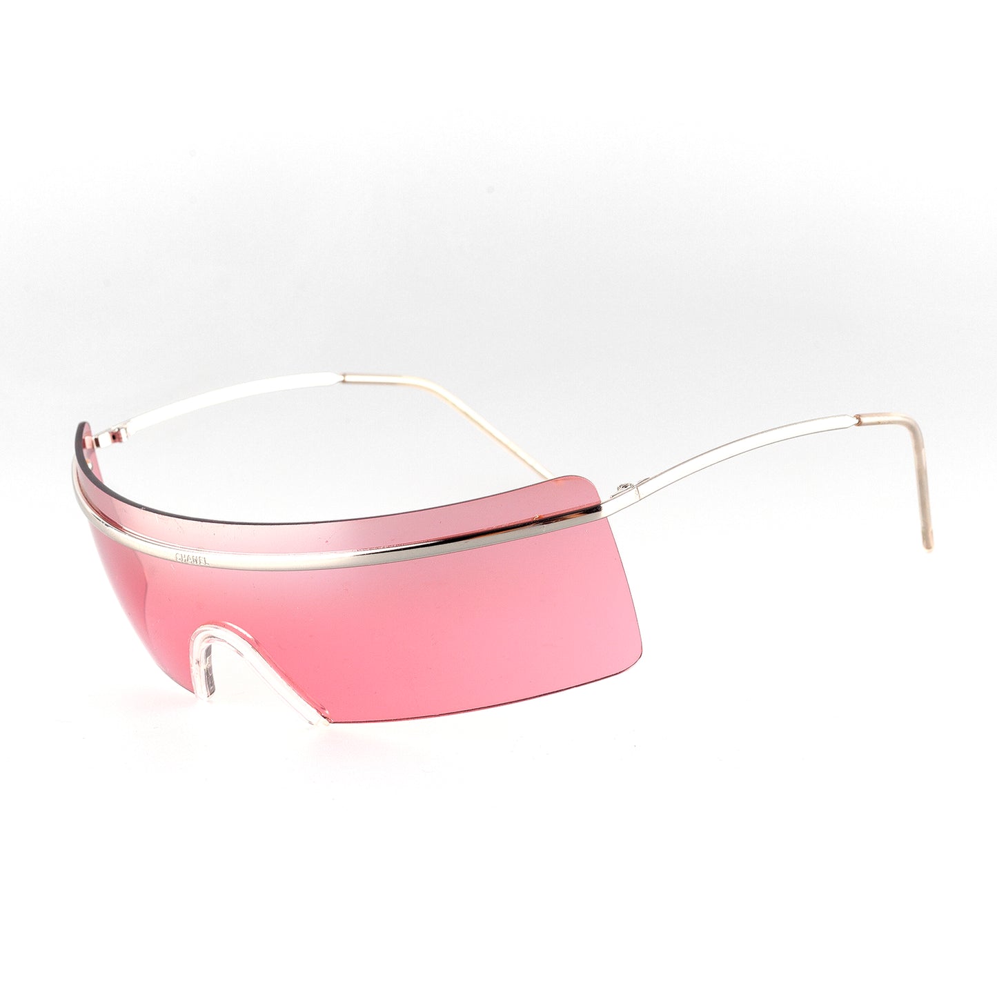 Chanel 4045 127 130 Black Pink Vintage Shield Sunglasses