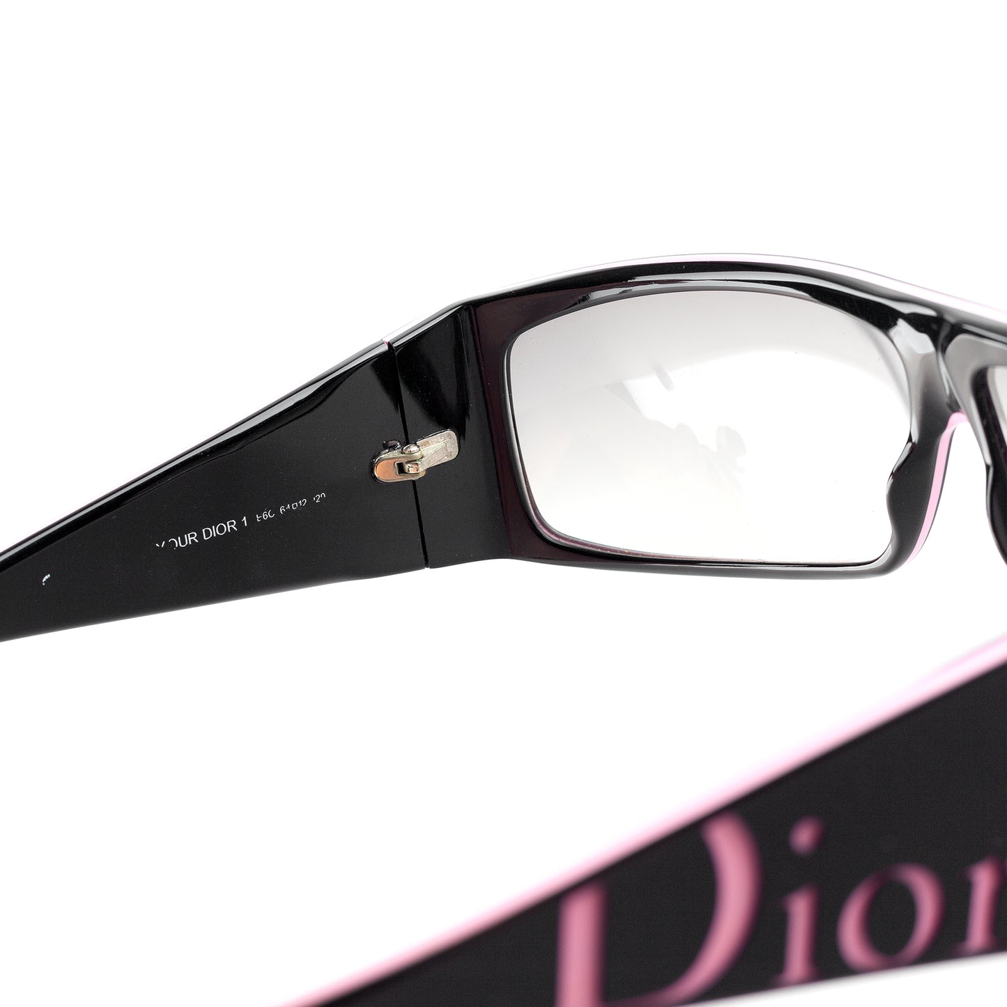 Dior “Dior 1” Black/Pink Vintage Sunglasses