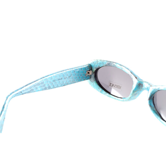 Gianni Versace Blue Snake Skin Oval Sunglasses (RARE)