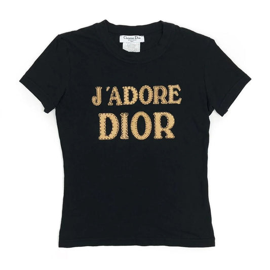 Christian Dior "J'ADORE DIOR" Vintage Black Top (S)