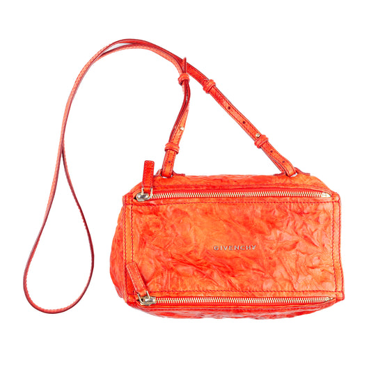 Givenchy Paris Goatskin Coral Mini Pandora Vintage Bag