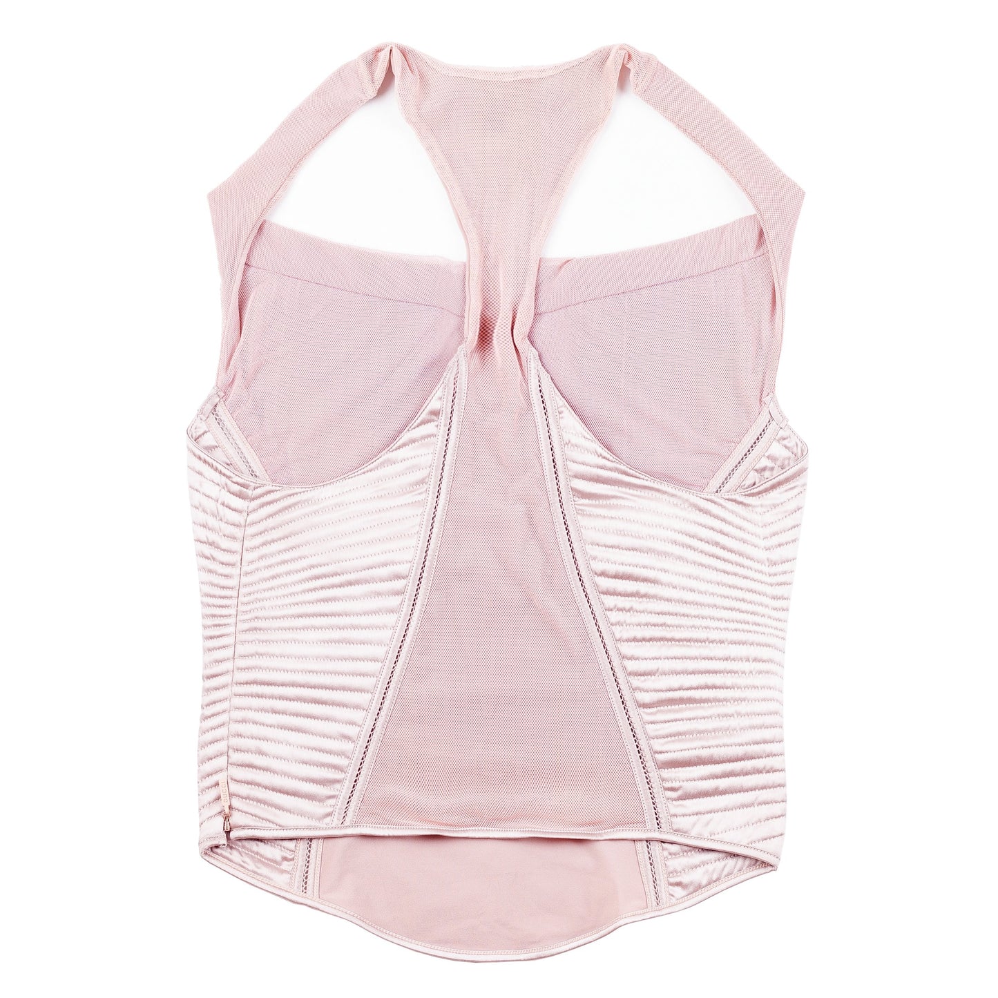 Gucci Bustier Soft Pink Mesh/Satin Top