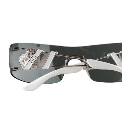 Christian Dior Heart Core YB795 White/Grey Shield Sunglasses