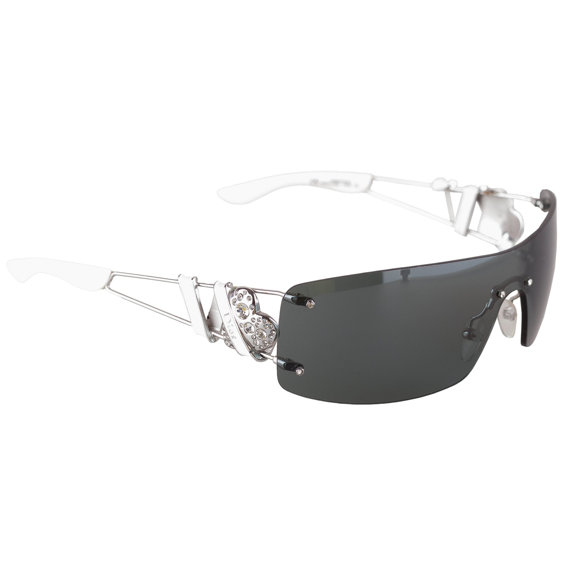 Christian Dior Heart Core YB795 White/Grey Shield Sunglasses