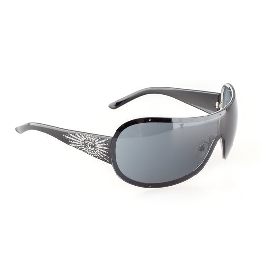 Chanel 40148B Vintage Black Shield Sunglasses