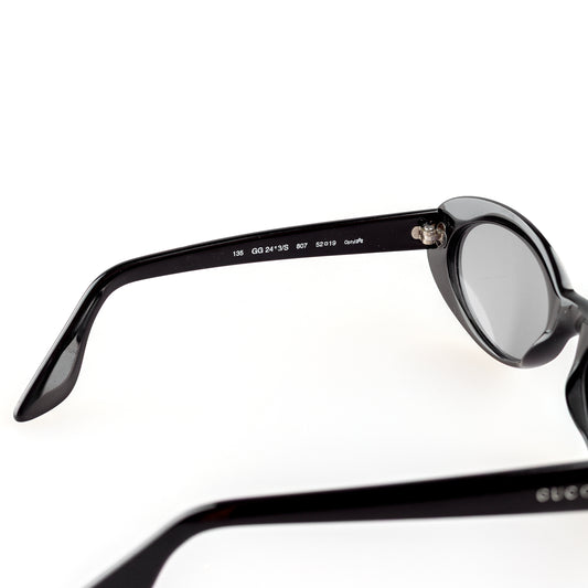 Gucci GG 2413/S 807 Black Oval Vintage Sunglasses