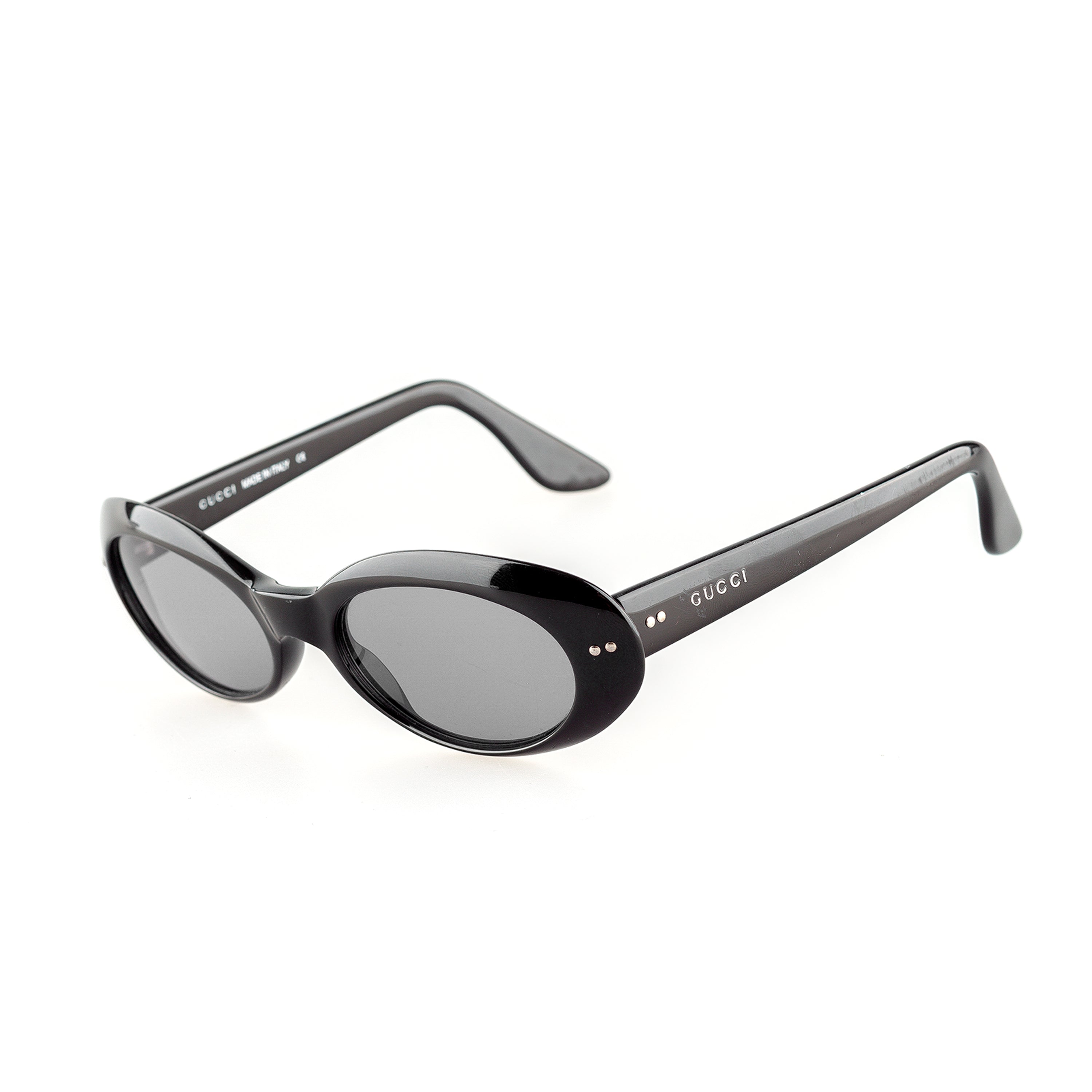 Gucci GG 2413/S 807 Black Oval Vintage Sunglasses