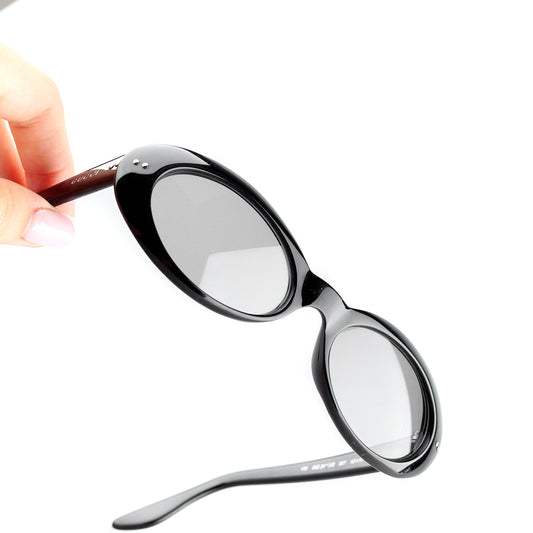 Gucci GG 2413/S 807 Black Oval Vintage Sunglasses