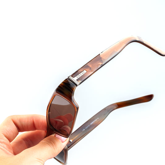 Gucci GG 1444/S 5T7 Brown Rectangle Vintage Sunglasses