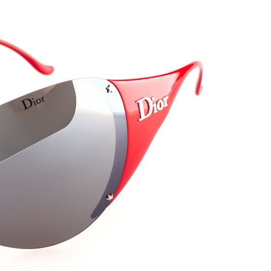 Christian Dior “DIOR SKI 1”  Vintage Red Shield Mask Sunglasses
