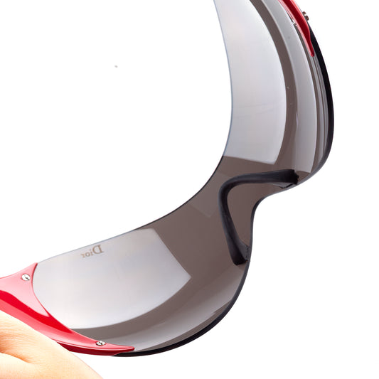 Christian Dior “DIOR SKI 1”  Vintage Red Shield Mask Sunglasses