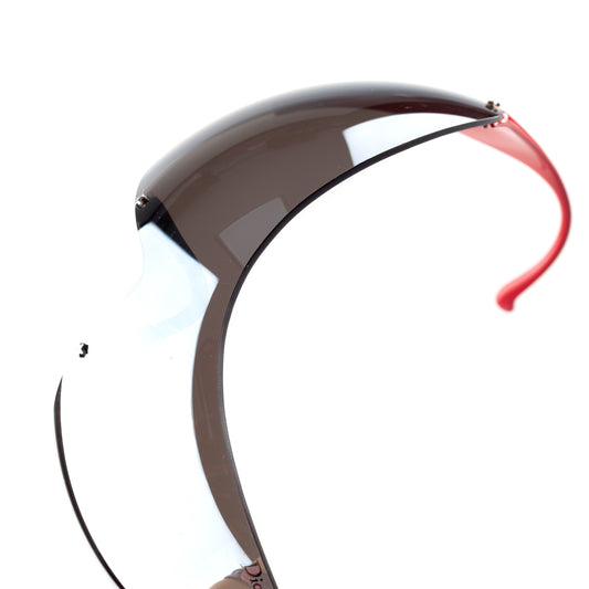 Christian Dior “DIOR SKI 1”  Vintage Red Shield Mask Sunglasses