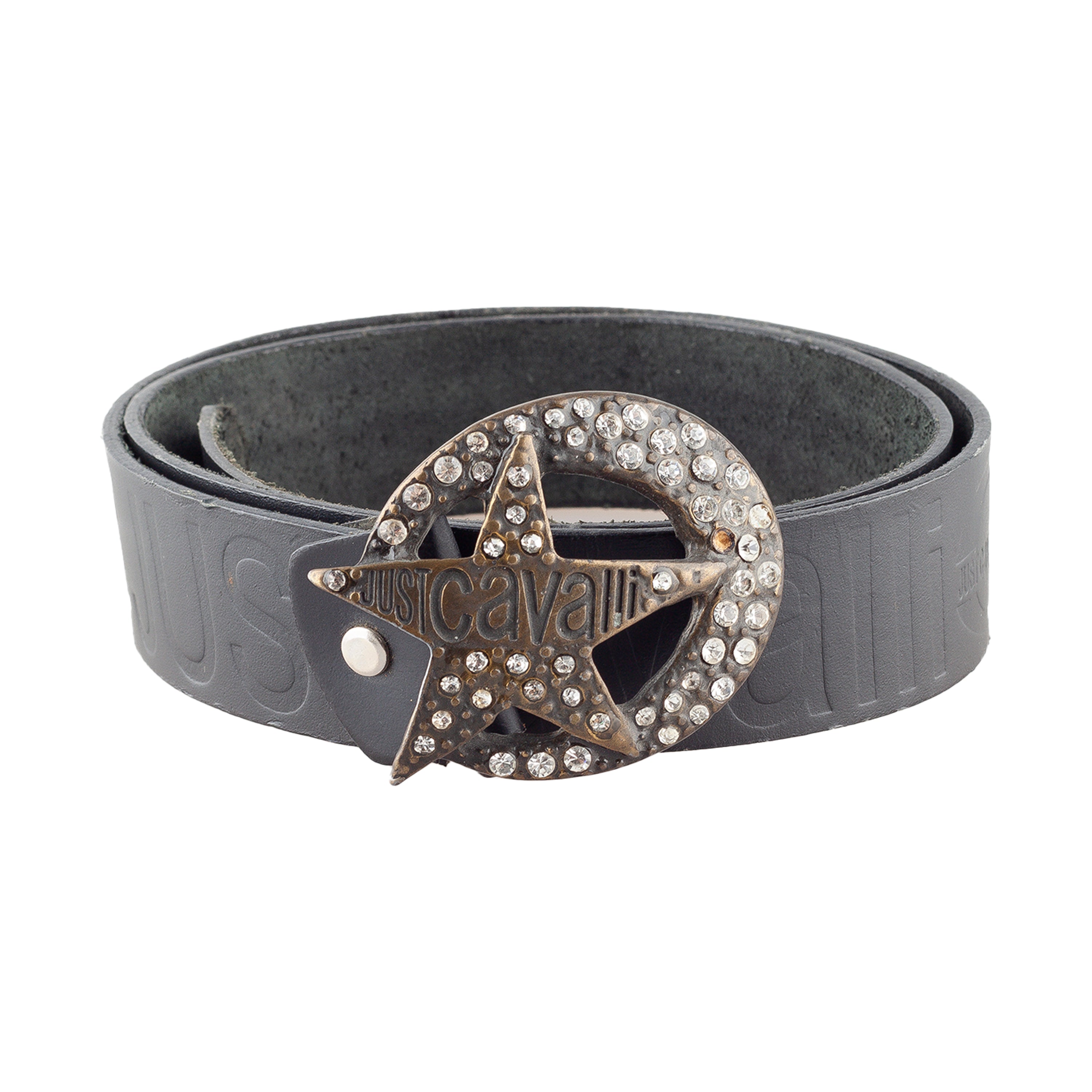 Just Cavalli Leather Vintage Star Belt (100 CM)