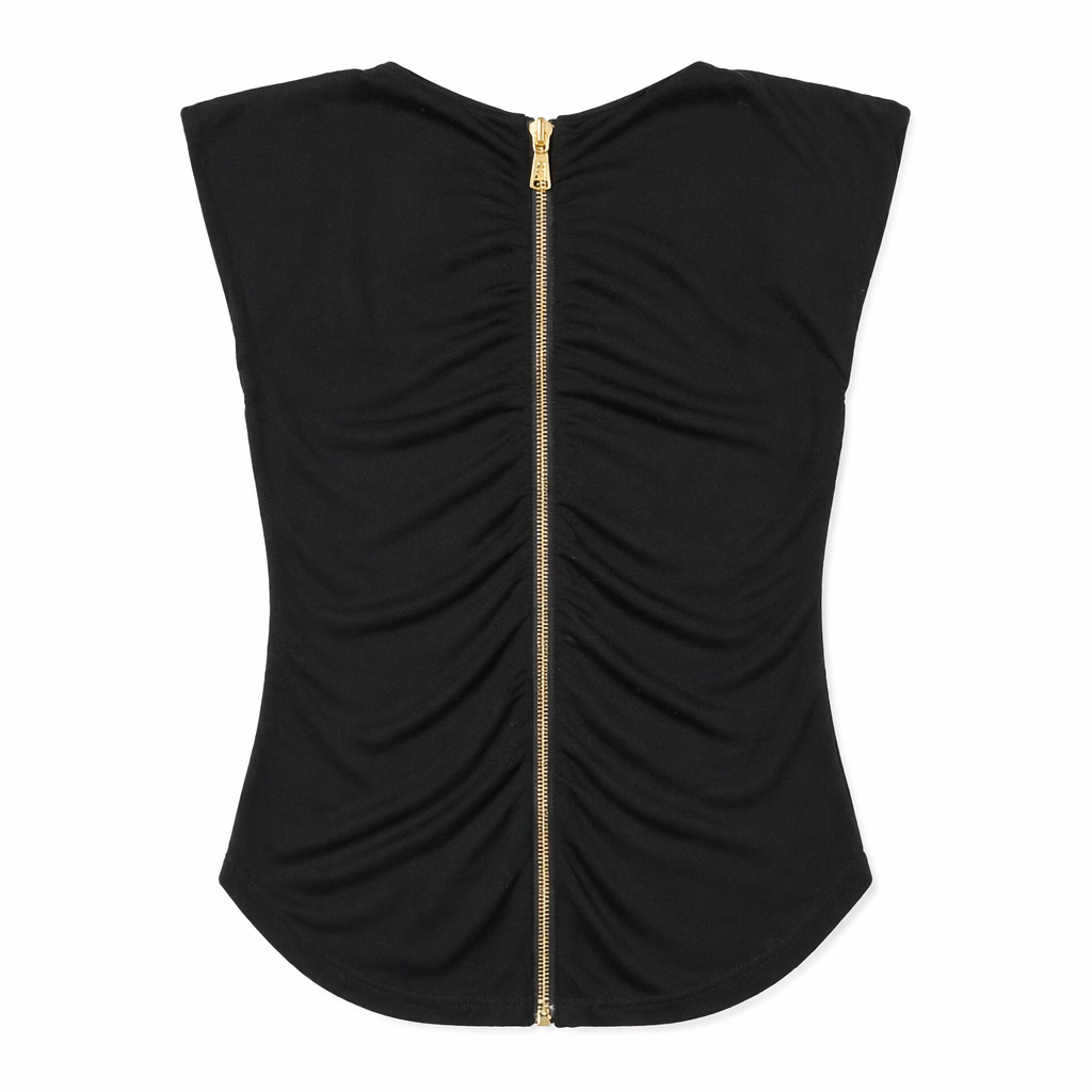 Balmain x H&M 2015 Gold-Beaded Black Tank Top