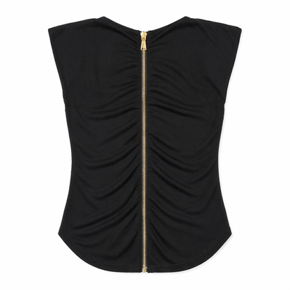 Balmain x H&M 2015 Gold-Beaded Black Tank Top