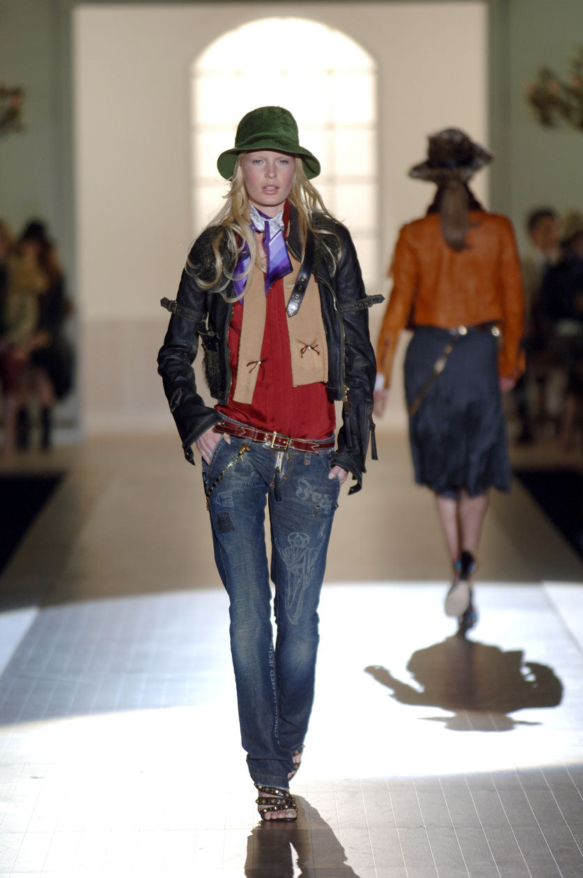 DSQUARED2 FW2005 Vintage "A Friend Named Jesus" Skinny Jeans  
