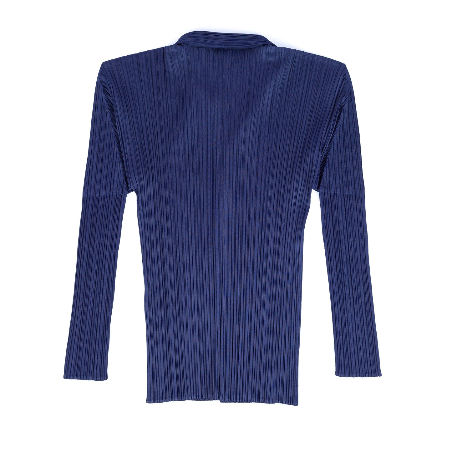 Issey Miyake Pleats Please Navy Long Sleeved Shirt