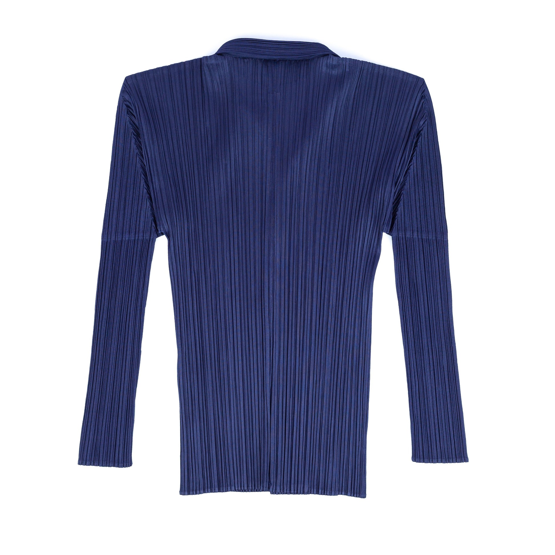 Issey Miyake Pleats Please Navy Long Sleeved Shirt