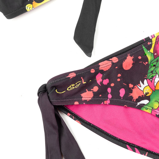 Ed Hardy by Christian Audigier Black Vintage Tattoo Bikini (XL)