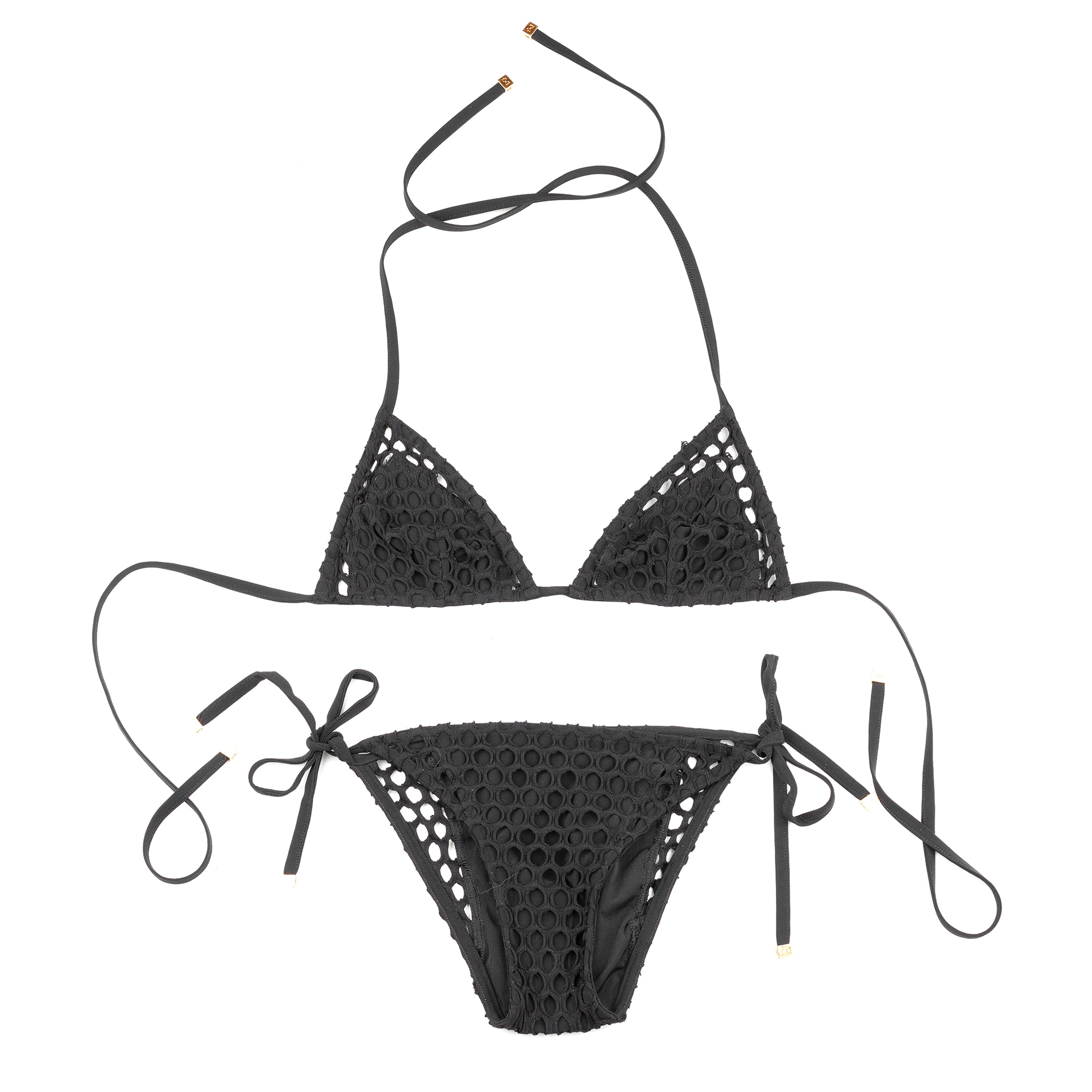 Dolce & Gabbana Black Net 2 Piece Bikini (M)