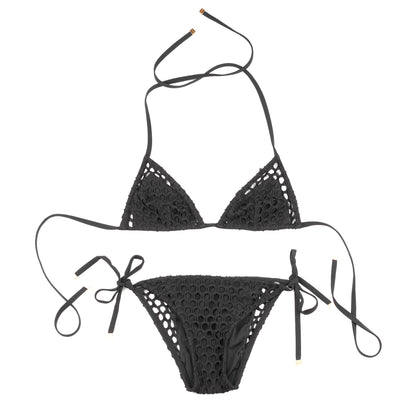 Dolce & Gabbana Black Net 2 Piece Bikini (M)