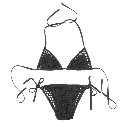 Dolce & Gabbana Black Net 2 Piece Bikini (M)