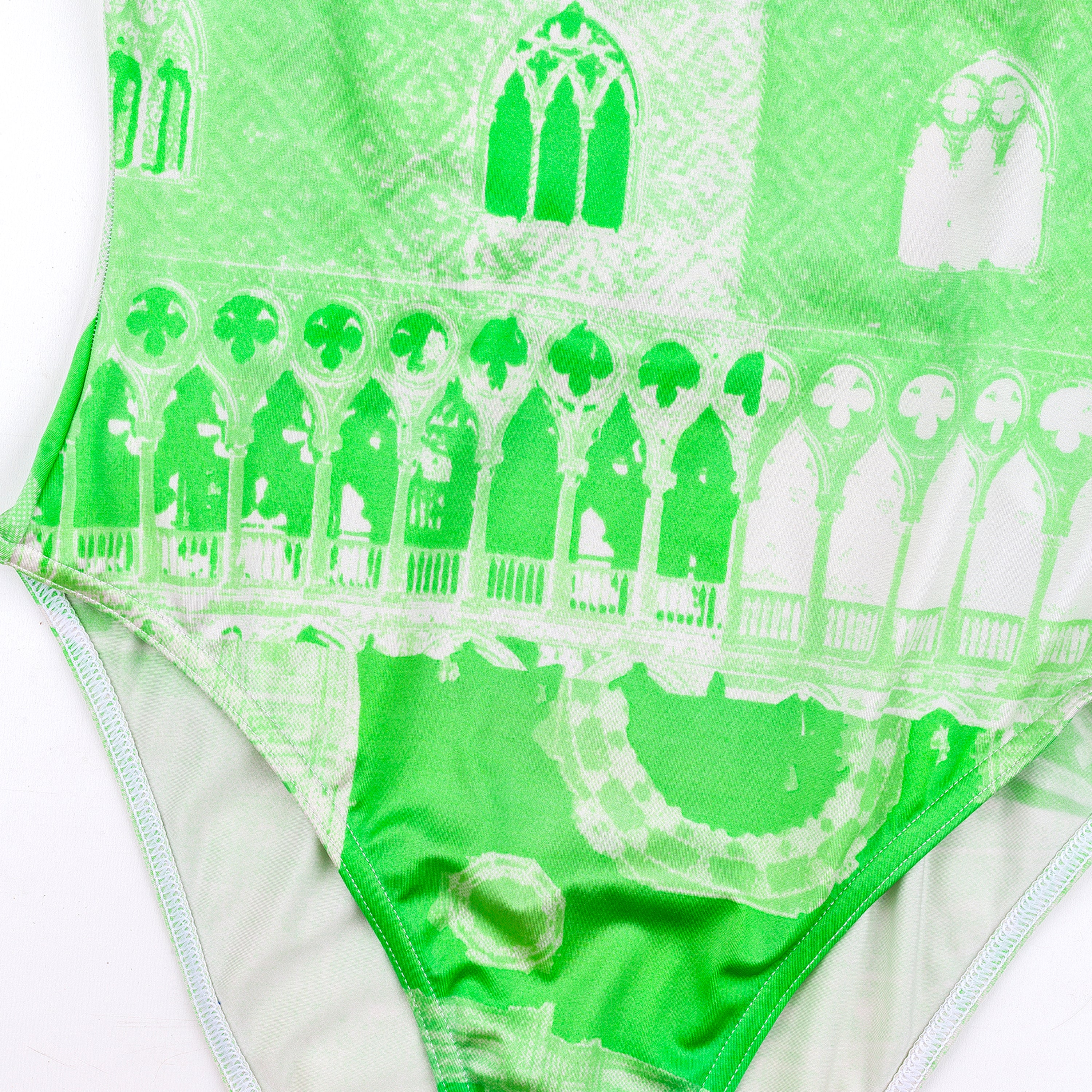 Fendi Mare Vintage White/Green Swimsuit (M)
