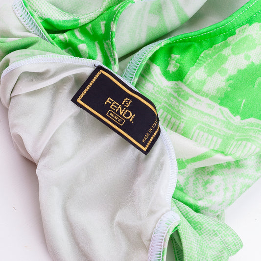 Fendi Mare Vintage White/Green Swimsuit (M)