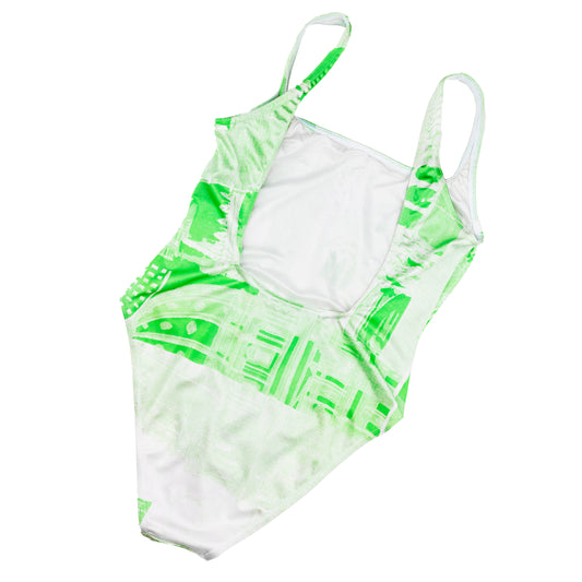 Fendi Mare Vintage White/Green Swimsuit (M)