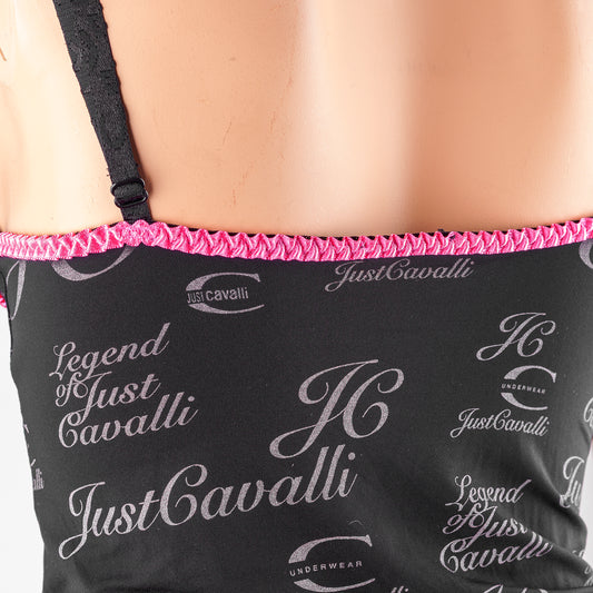 Just Cavalli Vintage Underwear Black V Neck Top (L)