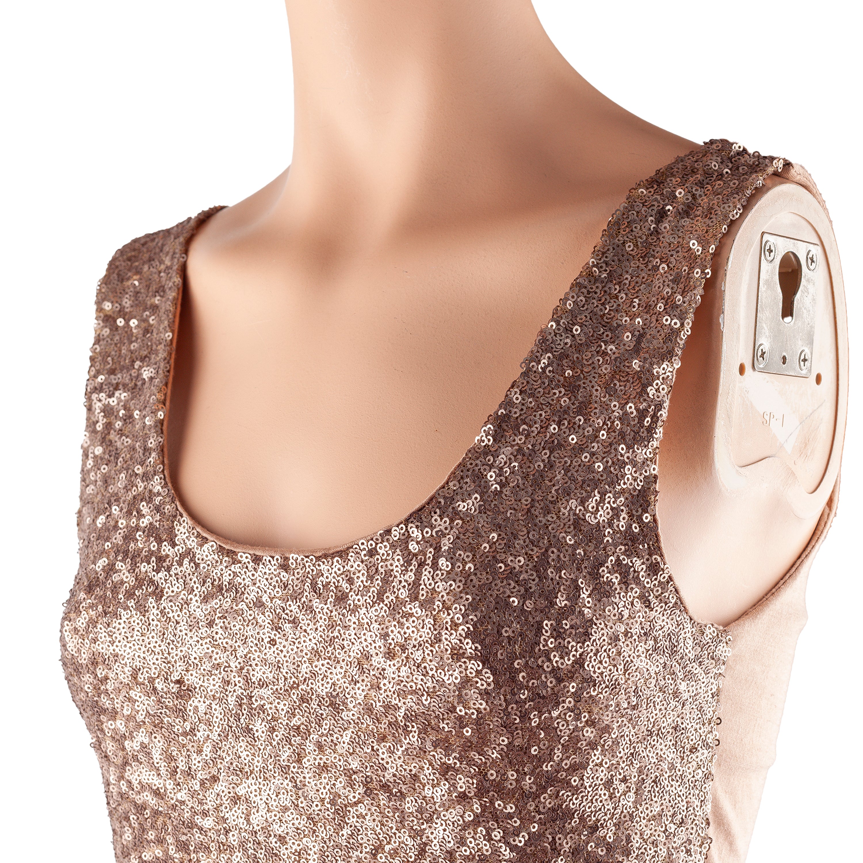 Alexander McQueen 2003 Vintage Bronze Sequins Tank Top (S)