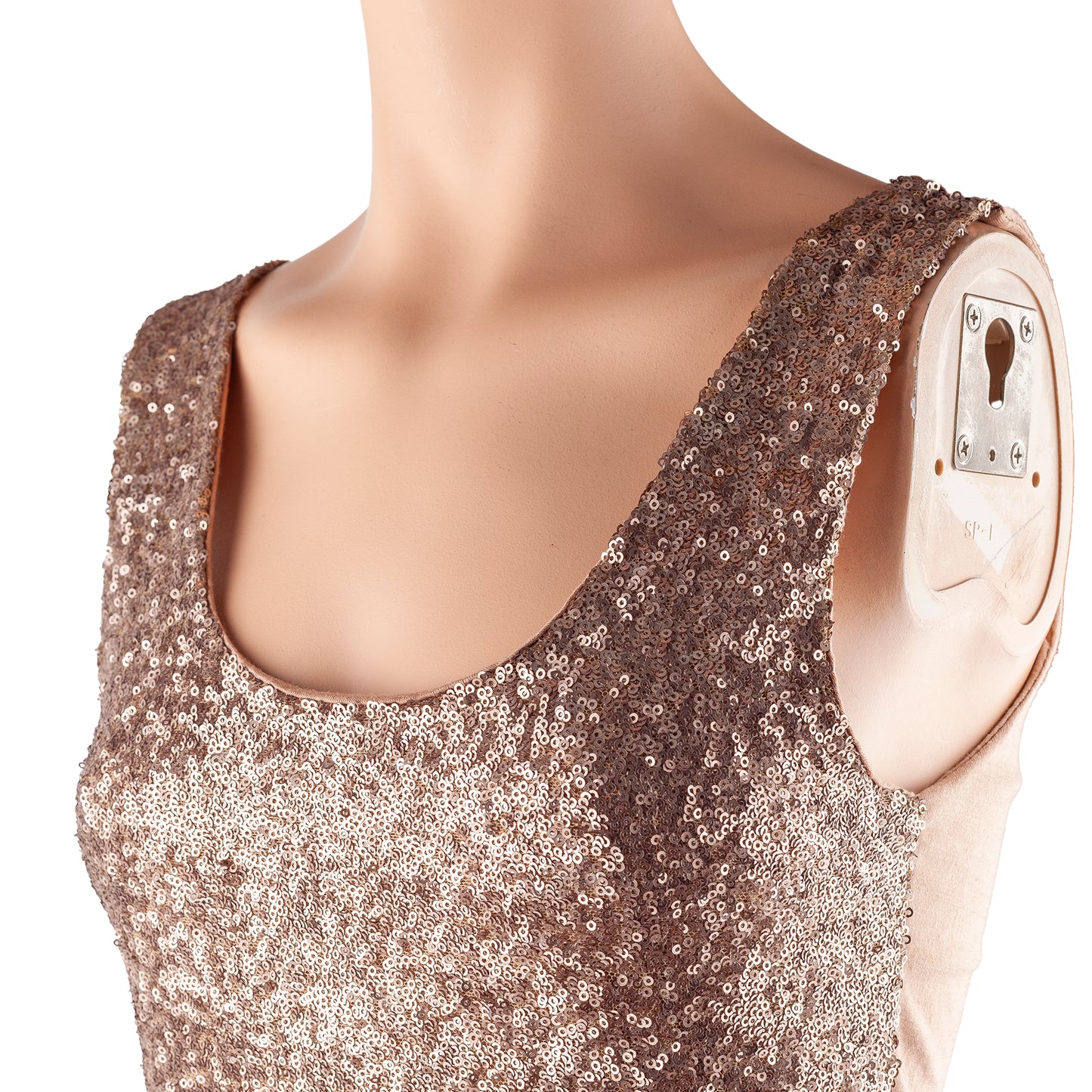 Alexander McQueen 2003 Vintage Bronze Sequins Tank Top (S)